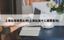 上海社保缴费比例(上海社保个人缴费查询)