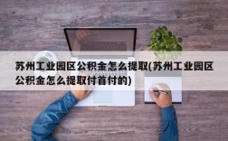 苏州工业园区公积金怎么提取(苏州工业园区公积金怎么提取付首付的)