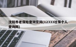 沈阳养老保险查询官网(12333社保个人查询网)