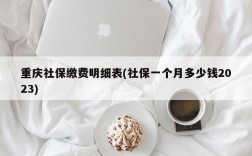 重庆社保缴费明细表(社保一个月多少钱2023)