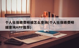 个人社保缴费明细怎么查询(个人社保缴费明细查询APP推荐)