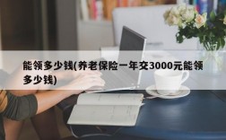 能领多少钱(养老保险一年交3000元能领多少钱)