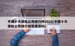 中国十大保险公司排行榜2022(中国十大保险公司排行榜百度百科)