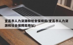 宜昌市人力资源和社会保障局(宜昌市人力资源和社会保障局地址)